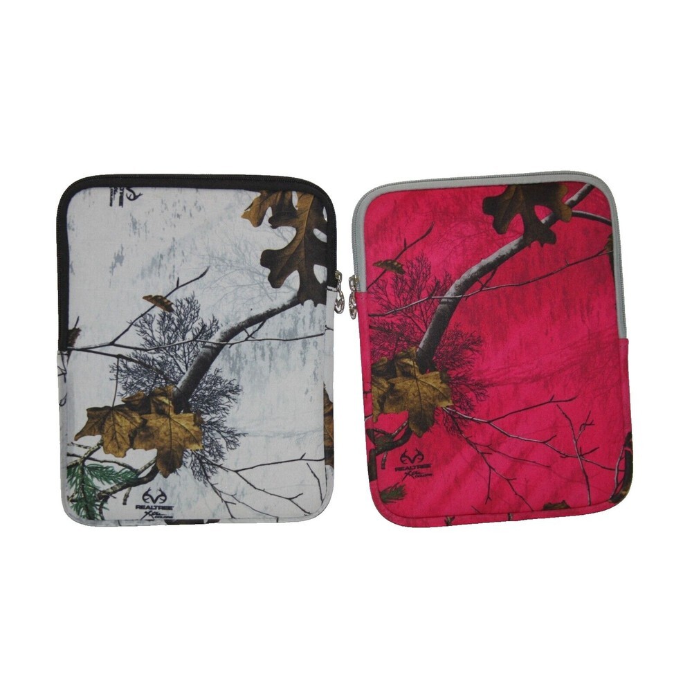 Realtree Winter Camo and Pink Tablet Cases Soft Side 2 Padded Zipper Close 9.75"